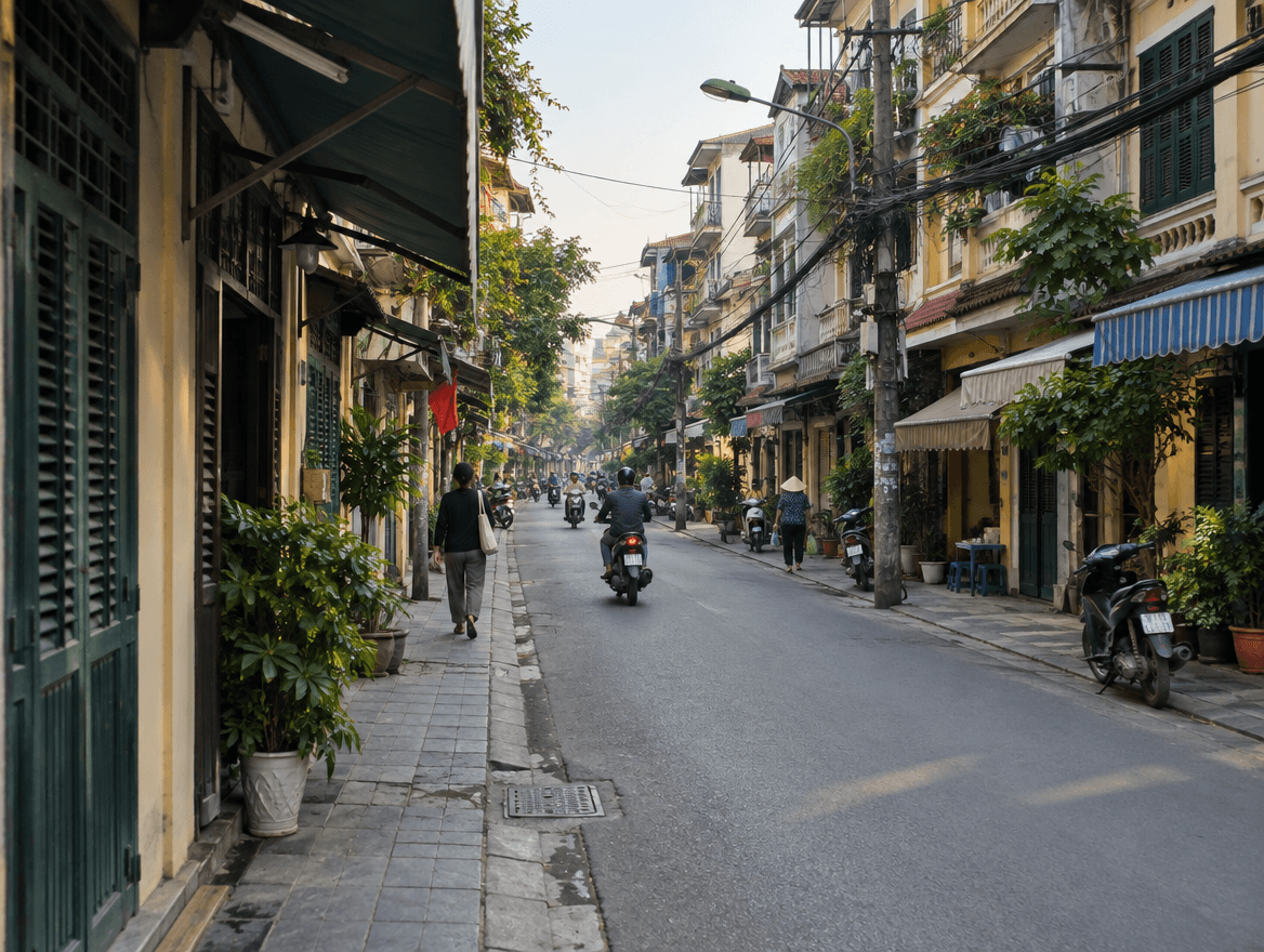 Ảnh mẫu Góc phố có chiều sâu